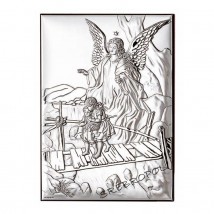 Obrazek srebrny, ikona Anioł stróż z dziećmi - SREBROPOL.PL Sylwia Pigulak Sosnowiec