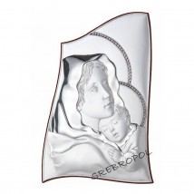 Obrazek srebrny, ikona Matka Boska z Dzieciątkiem - SREBROPOL.PL Sylwia Pigulak Sosnowiec