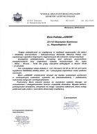 Referencja od firmy Komenda Główna Policji Warszawa