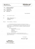 Referencja od firmy BBH DUO S. C.