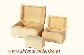 Szkatułki drewniane 3 sztuki komplet - HEWAN DECOUPAGE Małgorzata Kania Kalisz
