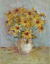 Żółte kwiaty - Malarstwo Sakralne, portrety, kopie, renowacje Charzykowy