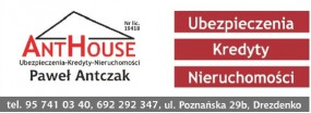 Biuro Nieruchomości nr lic. 19418 - Anthouse Ubezpieczenia, Kredyty, Nieruchomości Paweł Antczak Drezdenko