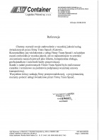 Referencja od firmy Air Container Logistics Poland sp. z o.o.