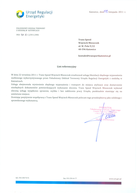 Referencja od firmy Urząd Regulacji Energetyki