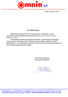 Referencja od firmy Omnia Kielce