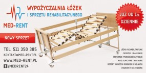Ulotka Rzeszów - MED-RENT Wypożyczalnia łóżek i sprzętu rehabilitacyjnego