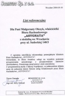 Referencja od firmy Scanvac Sp. z o.o.