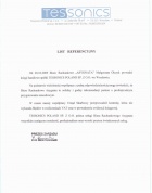 Referencja od firmy Tessonics