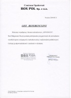 Referencja od firmy BoxPol Sp. z o.o.