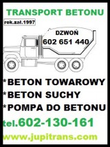 Beton TOWAROWY-Beton SUCHY-Pompa do betonu - JUPITRANS -Transport i Sprzedaż Kruszyw Poznań