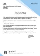 Referencja od firmy Usługi Teletechniczne i Alarmowe Zbigniew Matlewski