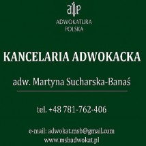 kompleksowa pomoc prawna - Kancelaria Adwokacka adw. Martyna Sucharska-Banaś Bystre