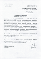 Referencja od firmy Zakład usługowo Handlowy "HONORATA"