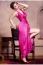 Długa koronkowa lub szyfonowa suknia balowa z dekoltem w szpic Złotoryja - Elegancka Kobieta