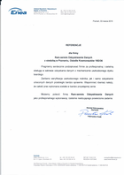 Referencja od firmy Enea Serwis Sp z o.o.