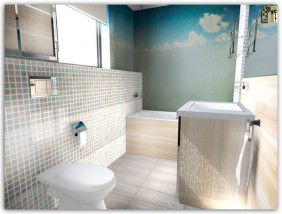 Projekt  wnętrza łazienki - Studio Architektury Wnętrz  rychtownia  Kęty