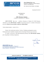 Referencja od firmy ARCO SYSTEM Sp. z o.o.