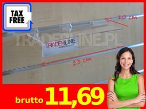Półka  z listwą cenową 23x10 cm - TRL Trader Line - meble sklepowe Białystok
