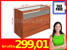 Lada sklepowa, oszklona, ze szkłem płaskim - TRL Trader Line - meble sklepowe Białystok