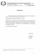 Referencja od firmy Przedsiwbiorstwo Usługowo-Handlowe ZIS