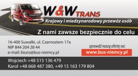 Przewóz osób i przesyłek z Polski do Niemiec, Belgii, Holandii - W&W TRANS Suwałki