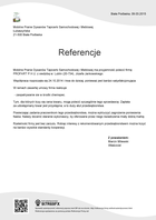 Referencja od firmy Mobilne Pranie Dywanów Tapicerki Samochodowej i Meblowej