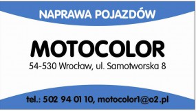 Blacharstwo-Lakiernictwo samochodowe - MOTOCOLOR Wrocław
