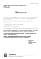 Referencja od firmy "MÓWIĘ!" Gabinet Logopedyczny Agnieszka Gajdemska-Koguciuk