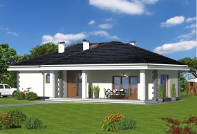 Dom jednorodzinny - EJ - DOM Pracownia Projektowa Tomaszów Lubelski