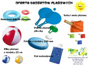 GADŻETY WAKACYJNE I PLAŻOWE Olsztyn - Agencja Reklamowa  New Life 