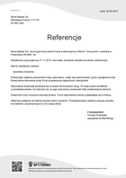 Referencja od firmy Stone Master SA.