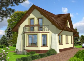 Dom jednorodzinny - EJ - DOM Pracownia Projektowa Tomaszów Lubelski