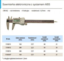 Suwmiarka cyfrowa 0-150mm - POWERTECH s.c. - Przyrządy pomiarowe Andrychów