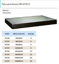 Płyta pomiarowa granitowa - PowerTech s.c. - Przyrządy pomiarowe Andrychów