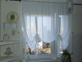 Roleta mgiełka biała - AGATARN Pracownia Dekoracji Agnieszka Tarnawska Kruszyn