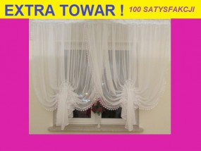 Firanki gotowe Firany 150x500 woal gipiura HIT! EXTRA TOWAR Polecamy ! - easySHOP Kębliny