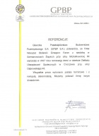 Referencja od firmy GPBP Mostostal Zabrze