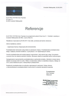 Referencja od firmy ELECTRIC SYSTEM Artur Poprawa