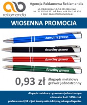 Długopisy z grawerem - Reklamandia Agencja Reklamowa Wrocław