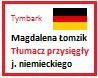 Tłumaczenia ekspresowe - Tłumacz przysięgły j.niemieckiego Magdalena Łomzik Tymbark