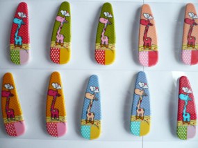 Pyki - żyrafy - Firma Handlowa  Klips  - ozdoby do włosów, biżuteria sztuczna Gdynia