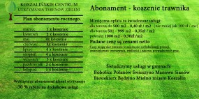 Koszenie trawników - Koszalińskie centrum utrzymania terenów zieleni Manowo