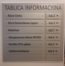 Tablica informacyjna, zbiorcza, panelowa, etażowa - EXPODESIGN Gabloty Tablice Szyldy Kasetony Puszczykowo