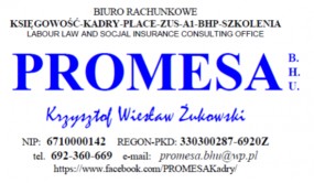 PROMESA: Księgowość-Kadry-Płace-ZUS-BHP-Szkolenia-Obcokrajowcy - Promesa B.H.U. Kadry-Płace-Zus-Bhp Kołobrzeg