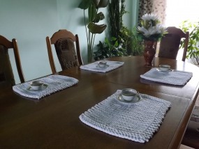 Duże eleganckie białe podkładki - P.P.U.H. EDMAX Edyta Knop Opoczno