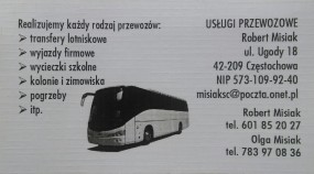 Przewozy autokarowe - Usługi Przewozowe Robert Misiak Częstochowa