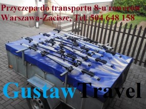 Przyczepa do transportu rowerów - GustawTravel - Wypożyczalnia Bagażników Samochodowych Warszawa
