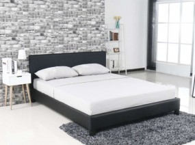 łóżko Nelly czarna ecoskóra - Nolmar Mateusz Nolbert Trzcinica