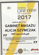 Referencja od firmy CIRF EFFP Euro Firma Fair Play 2017
